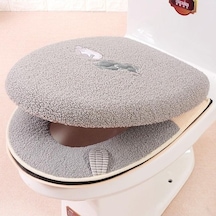 Haki Tuvalet Minderi Ev Seti Tuvalet Minderi İki Parçalı Set Evrensel Tuvalet Minderi Minder Fermuarlı Tuvalet Kapağı İki Parçalı Set Haki