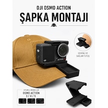 Şapka Tutacağı Djı Osmo Action 3/4/5 Pro Uyumlu Siyah