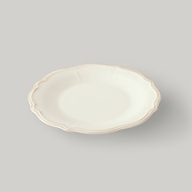 Linens Cinnamon Porselen 26 Cm Servis Tabağı Ekru-kahve Ekru