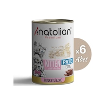 Anatolian Premium Tavuklu Ezme Yavru Kedi Konservesi 400 gr x 6 Adet