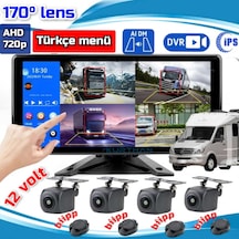 Dokunmatik Dvr Monitör Ve 4 Adet Ahd 720p Nesne Tanımalı Kamera