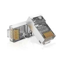 Yeni Nesil Delikli Ez Rj45 Cat6 Metal Jak Konnektör 10 Lu Paket