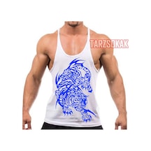 Tarzsokak Gym Tank Top Fitness Sporcu Atleti Gym43 Beyaz