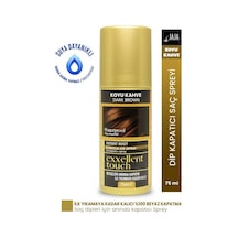 Jaja Exxellent Touch Suya Dayanıklı Beyaz Dip Kapatıcı Topik Sprey 75 Ml Koyu Kahve