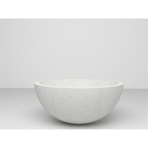 Nuano Consept Eksen Serisi Yuvarlak Saksı Beyaz 60x30