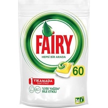 Fairy Hepsi Bir Arada Limon Kokulu Bulaşık Makinesi Deterjanı 3 x 60 Tablet