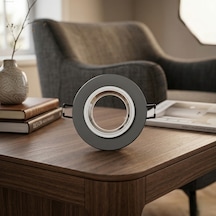 10 Adet Cata Ct 6646 Zambak Yuvarlak Dekoratif Cam Spot Kasası Gu10 Duy Beyaz
