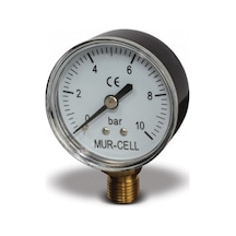 Murcell Manometre 0-10 Bar Meck 1 4" Çıkış