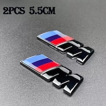 Bmw 6 Serisi Uyumlu M Çamurluk Arması Seti 2'li Gloss Black