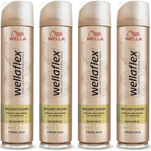 Wella Wellaflex Boyalı Saçlar için Güçlü Tutuş Saç Spreyi 4 x 250
