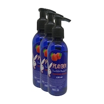 Playboy Pure Edible Massage Oil 120ml Çilek Aromalı Masaj Yağı 3 Adet
