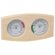 Koyu Gri-çam Ahşap Sauna Termometresi Higrometre Yatay Dayanıklı Dijital Sauna Odası Aksesuarları Buhar Kutusu Ölçümü-koyu Gri