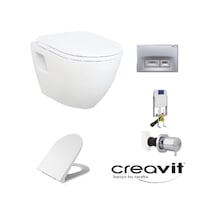 Creavit GR5001-Tp325 Gömme Rezervuar Seti 5 Lİ SET YAVAŞ KAPAK - MAT BUTON