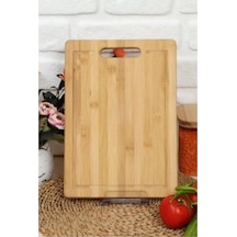 3b Trend El Geçmeli Lüx Bambu Kesme Tahtası 32 Cm 22 Cm Ahşap