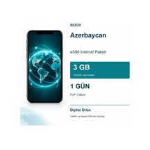 Azerbaycan Esım İnternet Paketi Günlük 3 Gb 1 Gün - Fup 1 Mbps