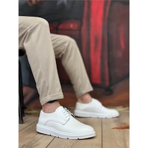 Dmr Elegance Ba0003 Bağcıklı Klasik Beyaz Kalın Taban Casual Erkek Ayakkabı Rekli