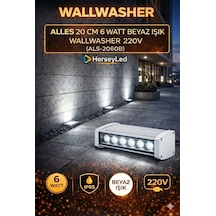 Alles 20 Cm 6 Watt Beyaz Işık Wallwasher 220v Als-2060b Beyaz