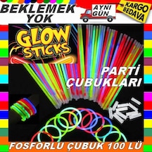 50 Adet Işıklı Bileklik Fosforlu Çubuk Glow Stick Işıklı Çubuk