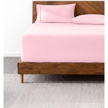 Lastikli & Hipoalerjenik Çarşaf%100 Pamuk Penye Kumaş Pembe 180x200, Luxcarsaf Çok Renkli