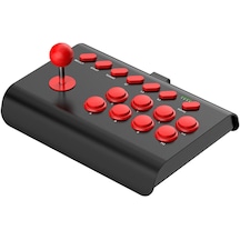 Siyah Kırmızı Yükseltilmiş-6 In 1 Retro Arcade Konsol Oyunu Joystick Rocker Nintendo Switch Ps4 Ps3 Pc İçin Kablos