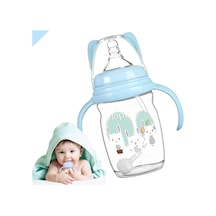 Xspring Eğitici Damlatmaz Bardak, 220ml Bebek Biberon Bardak, 360 Tutma Kulplu Dereceli Bebek Bardaks, Yumuşak Uçlu Öğrenme Bardaks, 6 Aydan Büyük Bebekler İçin Mavi Çok Renkli