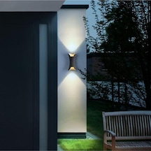 10 Watt Gün Işığı Ledli Modern Tasarım İç Ve Dış Mekan Otel, Kafe, Ev, Villa Dış Cephe Apliği Siyah