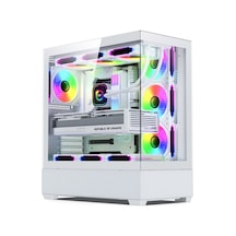 Zoko Alpha Beyaz 7x12cm Kumandalı Argb Fanlı Gaming Akvaryum Kasa