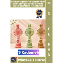Vantilatör Seyahat Tipi Kompakt Taşınabilir Hafif Sessiz Çalışma Ev Ofis Yaz Serinleme Şık Sevimli