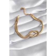 Mey İthalat 316l Çelik Gold Renk İtalyan Zincir Düğüm Model Kadın Bileklik - Özel Seri Meyeb65d358564745fce0c707bdb9 Altın