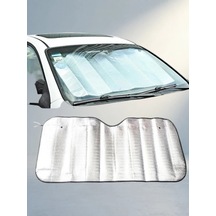 Konforlu Metalize Güneşlik 130x60 Cm Tüm Otomobiller İçin