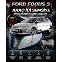 Ford Focus 3 Araç Ön Cam Güneşliği Katlanabilir Şemsiye Oto Güneşlik Uv Korumalı Gölgelik Araba Oto Şemsiyesi