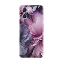 Realme 9i Kılıf Boutique Baskılı Resimli Çiçek Mor Pcode -028