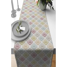 Çok Renkli Damask Premium Masa Örtüsü Runner Rnr416n11