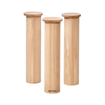 Masifart Flos 3 Lü Sütun Ayak Cilasız Ham Ahşap