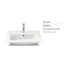 Turkuaz Seramik Cerastyle Arte Lavabo Mini 55CM Sifonsuz