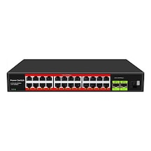 Uranium POE-G2402SFP-300W 24 Port Gigabit + 2xGB SFP Uplink POE Rackmount Switch