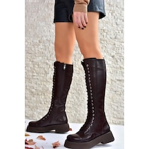 Fox Shoes Kahverengi Bağcıklı Günlük Kadın Çizme L610130909