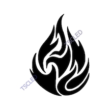 Ateş Efekti Sticker Yapıştırma 15Cm