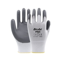 Beybi Pn5 Gri Polyester Örme Nitril Eldiven