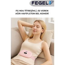 FG-N04 Titreşimli Isı Veren Şarjlı Özel Gün Kemeri – Regl, Karın ve Bel Ağrılarını Hafifleten Masaj Cihazı - Pembe