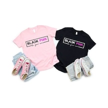 Stil-x Black Pınk Baskılı 2' Li Takım Kız Çocuk Tshirt, %100 Pamuklu Soft Kumaş Çok Renkli-6