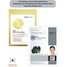 Dermal 3 Katmanlı Gold Göz Maskesi + Kömür Özlü Kolajen Maskesi