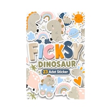 Sevimli Dinozor Sticker Seti - 23 Adet Etiket Çıkartma Diğer