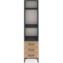 Arges Dolap 3 Raflı 3 Çekmeceli 44x30x182 Antrasit-çam Antrasit