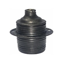 Şahnet E27 Metal Dişli Siyah Duy - Porselen İç Yapılı Vintage Lamba Duyu