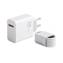 Xiaomi Turbo 67W 6A Hızlı Şarj Cihazı + A6 Kablo
