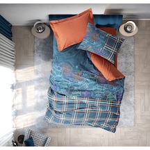 Cotton Box Genç Odası Tek Kişilik Lastikli Çarşaflı Nevresim Takımı Pleds Tarçın