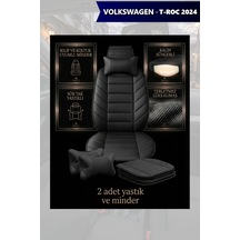 Volkswagen Troc 2024 Uyumlu Siyah Renk Premium Lüks 2 Adet Minder Ve Yastık