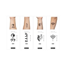 Yapıştırma Dövme 4 Adet Birden 1 Hafta Kalıcı Geçici Dövme Haftalık Set 1