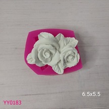 Yy0183 İki Başlı Gül Yapraklı Silikon Kalıp